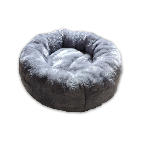 Cama Nuvem de Pelúcia C/ziper 70x70 Caminha para Cães e Gatos Impermeável Cama Redonda Fofinha Pet I