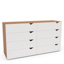 Ver imagem 2 de Cômoda para Quarto 8 Gavetas Porto Branco/Freijó