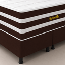 Ver imagem 3 de Cama Box Queen (Colchao + Base) 158x198 Supremo Marrom Branco Bacetto