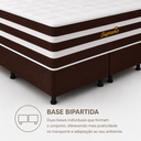 Ver imagem 4 de Cama Box Queen (Colchao + Base) 158x198 Supremo Marrom Branco Bacetto