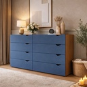Ver imagem 1 de Cômoda 8 Gavetas 83,5x150,1x46 cm Porto Azul/Freijó