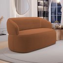 Ver imagem 2 de Sofá Orgânico 02 Lugares Living Glee 140cm Bouclê Terracota - Desk Design