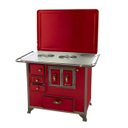Ver imagem 1 de Fogão a Lenha 2 Bocas Barroco Gabinete Vermelho com Tampa Nº03 Venâncio