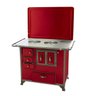 Fogão a Lenha 2 Bocas Barroco Gabinete Vermelho com Tampa Nº03 Venâncio - 1