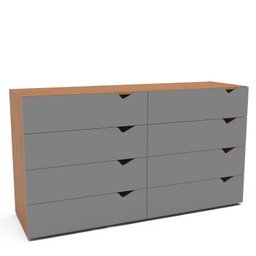 Cômoda 8 Gavetas 83,5x150,1x46 Cm Porto - 2