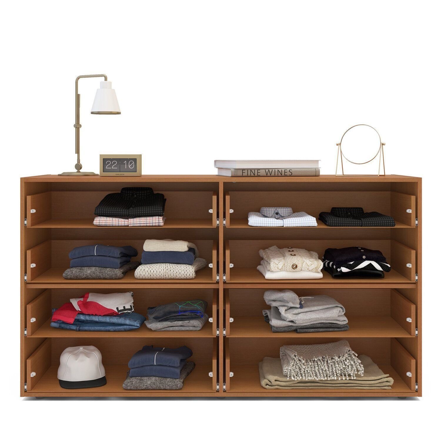 Cômoda 8 Gavetas 83,5x150,1x46 cm Porto Cinza/Freijó | MadeiraMadeira