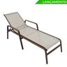 Cadeira Espreguiçadeira Lótus Reta Premium Capuccino para Piscina - 2