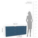 Ver imagem 3 de Cômoda 6 Gavetas 63,1x150,1x46 Cm Porto