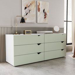 Cômoda 6 Gavetas 63,1x150,1x46 Cm Porto - 1