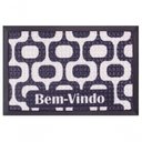 Ver imagem 1 de Capacho Fenice Estampado Ipanema Preto-branco 59x39cm - Uzoo Tapete Fenice Estampado 59x39cm Ipanema