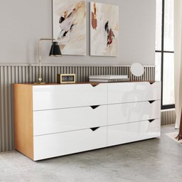 Cômoda 6 Gavetas 63,1x150,1x46 Cm Porto - 1