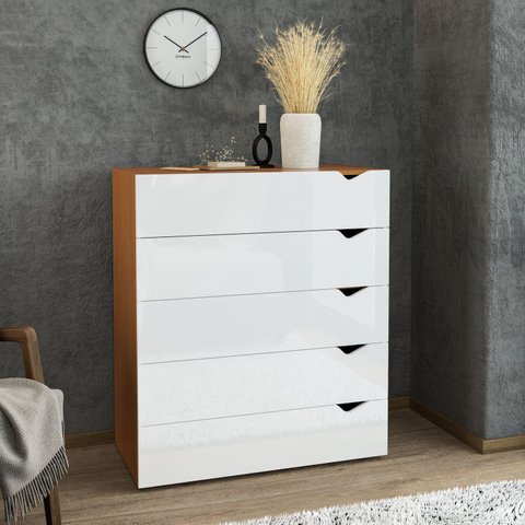 Cômoda para Quarto 5 Gavetas Porto