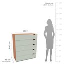 Ver imagem 4 de Cômoda 5 Gavetas 104,2cm X 90cm Porto