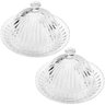 Kit 2 Queijeiras de Cristal de Chumbo Empire Lyor Porta Queijo com Tampa 20cm Redondo - 1