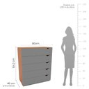 Ver imagem 4 de Cômoda 5 Gavetas 104,2cm X 90cm Porto