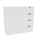 Ver imagem 2 de Cômoda 4 Gavetas 83,8cm x 90cm Porto Branco