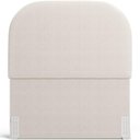 Ver imagem 3 de Cabeceira Cama Box 100cm Lanna com Puff Recamier Doha W01 Bouclê Creme - Lyam Decor
