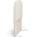 Ver imagem 7 de Cabeceira Cama Box 100cm Lanna com Puff Recamier Doha W01 Bouclê Creme - Lyam Decor