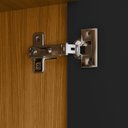 Ver imagem 7 de Cômoda para Quarto 2 Portas e 4 Gavetas com Chave 120,5cm com Pés Floripa Preto/Carvalho Americano/Tx
