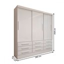 Ver imagem 5 de Guarda-roupa Casal Ferrara 3 Portas 9 Gavetas Branco - Panorama Móveis