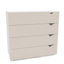 Ver imagem 2 de Cômoda para Quarto 4 Gavetas Porto Bege/Branco/Creme