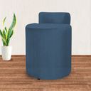 Ver imagem 1 de Puff Athena Suede Azul Royal - Vallisa Decor
