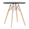 Mesa Eames 70 Cm Preto + 4 Cadeiras Eiffel Dsw Rosa Claro - 10