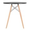 Mesa Eames 70 Cm Preto + 4 Cadeiras Eiffel Dsw Rosa Claro - 9