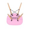 Mesa Eames 70 Cm Preto + 4 Cadeiras Eiffel Dsw Rosa Claro - 4