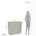 Ver imagem 4 de Cômoda 4 Gavetas 83,8cm X 90cm Porto