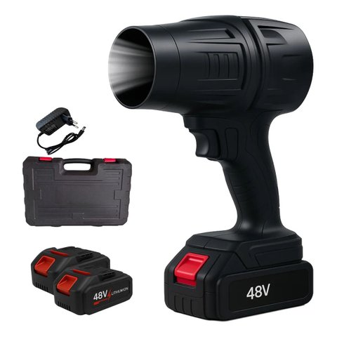 Soprador Turbo Fan 130.000 Rpm Bateria Recarregavel Potente Maleta Resistente Multiuso Casa Jardim Q