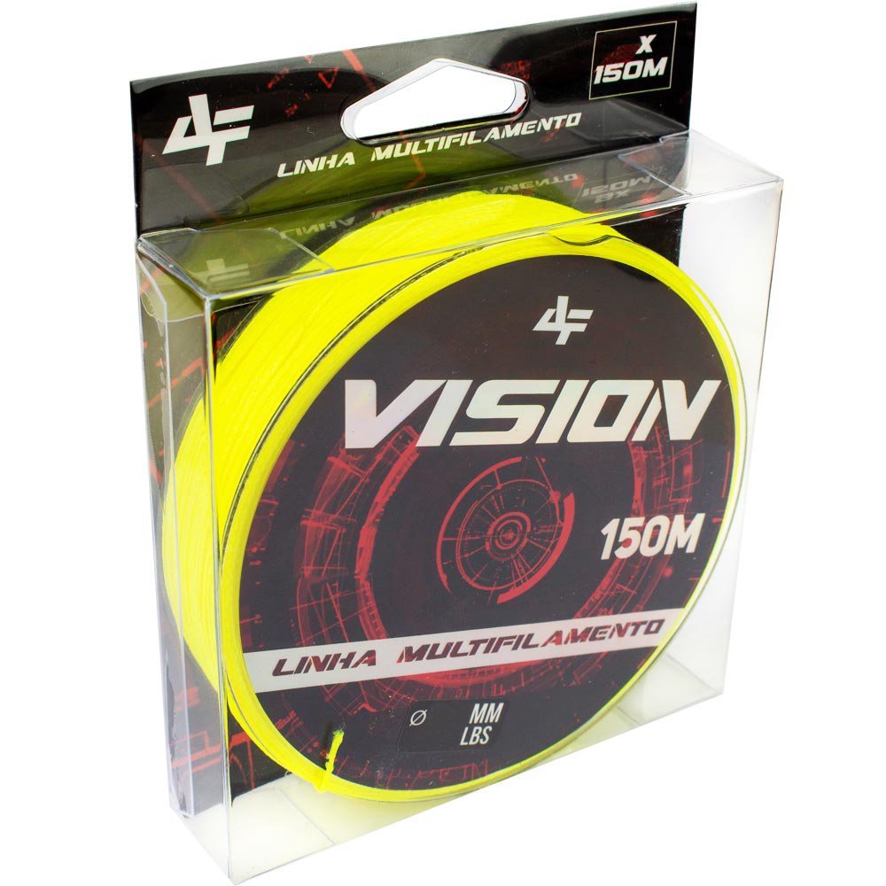 Linha Multifilamento Albatroz Fishing Vision X4 150m 55lb - 0,37mm Amarelo - 2