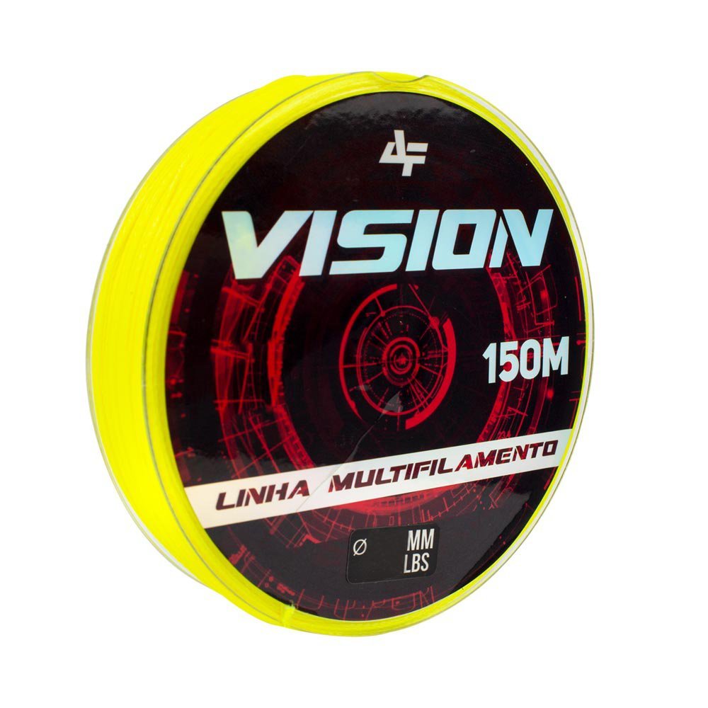 Linha Multifilamento Albatroz Fishing Vision X4 150m 55lb - 0,37mm Amarelo