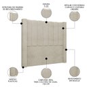 Ver imagem 3 de Cabeceira Casal Queen Cama Box 160cm Claire I02 Bouclê Bege - Mpozenato