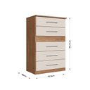 Ver imagem 3 de Cômoda Safira 5 Gavetas 95,7x62,8x40 Cm