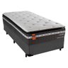 Cama Box com Colchão Solteiro Americano Molas Normablock Ecolátex Allure Plush Fortezza 96x203 - 1