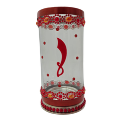 Porta Vela Iansã Espada Vidro e Alumínio 18 Cm - 1