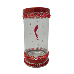 Porta Vela Iansã Espada Vidro e Alumínio 18 Cm - 3