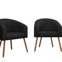 Ver imagem 5 de Poltrona Decorativa com Pés em Madeira Marselha Preto