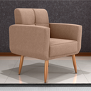 Ver imagem 4 de Jogo Poltrona e Puff para Sala Oliver Boucle Marrom