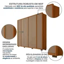 Ver imagem 4 de Guarda Roupa Casal 6 Portas 4 Gavetas Microripado MDF Cleo Freijo