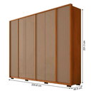 Ver imagem 3 de Guarda Roupa Casal 6 Portas 4 Gavetas Microripado MDF Cleo Freijo