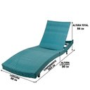Ver imagem 2 de 2 Espreguiçadeiras em Alumínio C/6 Regulagens Azul Turquesa