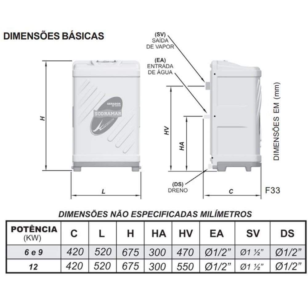 Sauna Vapor Sodramar Universal 6kw - até 6m - 8