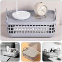 Ver imagem 6 de Cesto Organizador Plastico Empilhavel 9 Litros C/tampa Cinza