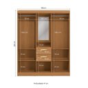 Ver imagem 3 de Guarda-roupa Casal 5 Portas 160cm X 200cm