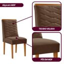 Ver imagem 4 de Conjunto de Cadeiras para Sala de Jantar Marrom/Marromle
