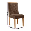 Ver imagem 2 de Conjunto de Cadeiras para Sala de Jantar Marrom/Marromle