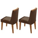 Ver imagem 3 de Conjunto de Cadeiras para Sala de Jantar Marrom/Marromle