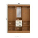 Ver imagem 3 de Guarda-roupa Casal de 5 Portas 160cm X 200cm